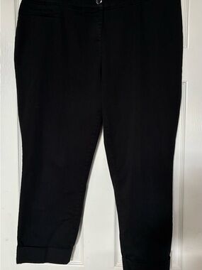 Avenue Black Cropped Ponte Ankle Pants